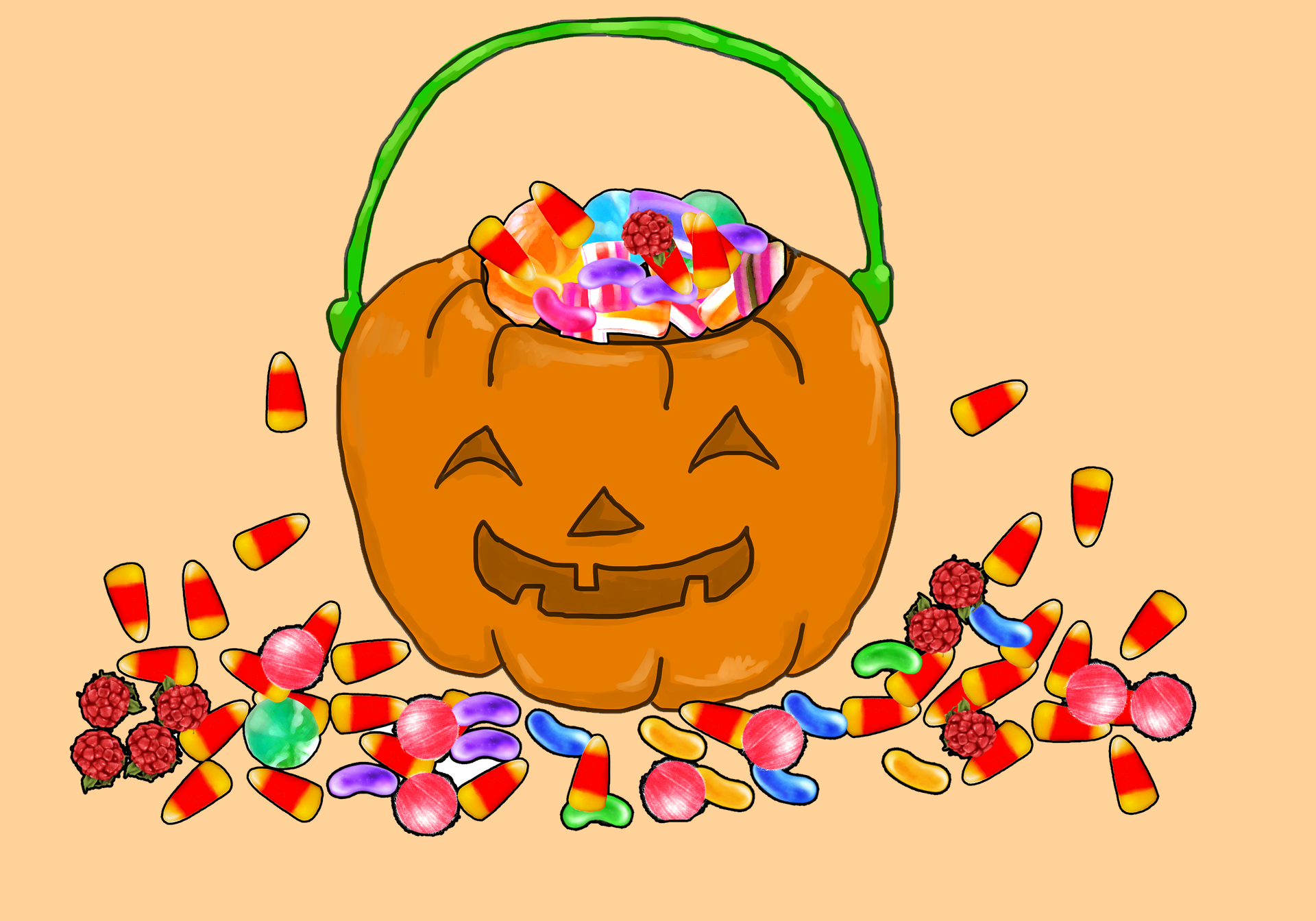 halloween candy pumpkin bucket